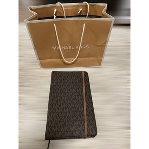 Michael Kors Brown Logo Notebook & Pencil Case Gift Set for Women